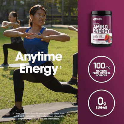 Optimum Nutrition Amino Energy - Pre Workout with Green Tea, BCAA, Amino Acids - Maple Wellness Supplements