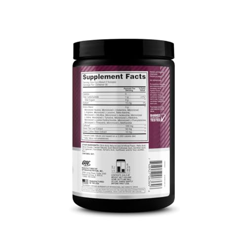 Optimum Nutrition Amino Energy - Pre Workout with Green Tea, BCAA, Amino Acids - Maple Wellness Supplements