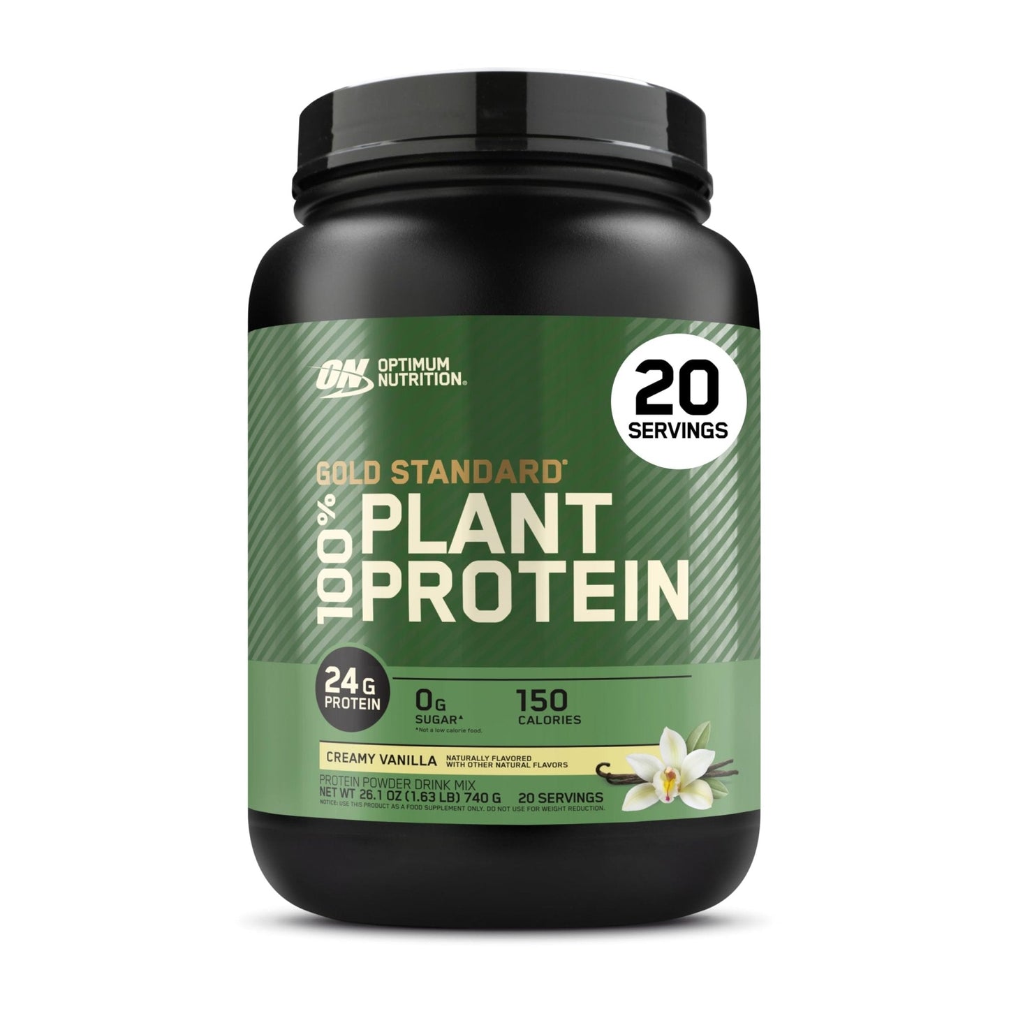 Optimum Nutrition Gold Standard 100% Plant Based Protein Powder, Gluten Free, Vegan Protein for Muscle Support and Recovery with Amino Acids - Creamy Vanilla, 20 Servings (Packaging May Vary) - Maple Wellness Supplements