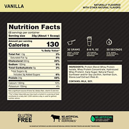 Optimum Nutrition Gold Standard 100% Whey Protein Powder 4.8 (Packaging May Vary) - Maple Wellness Supplements