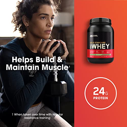 Optimum Nutrition Gold Standard 100% Whey Protein Powder, Chocolate Mint, 2 Pound - Maple Wellness Supplements