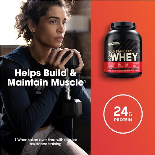Optimum Nutrition Gold Standard 100% Whey Protein Powder, Coffee, 5 Pound - Maple Wellness Supplements