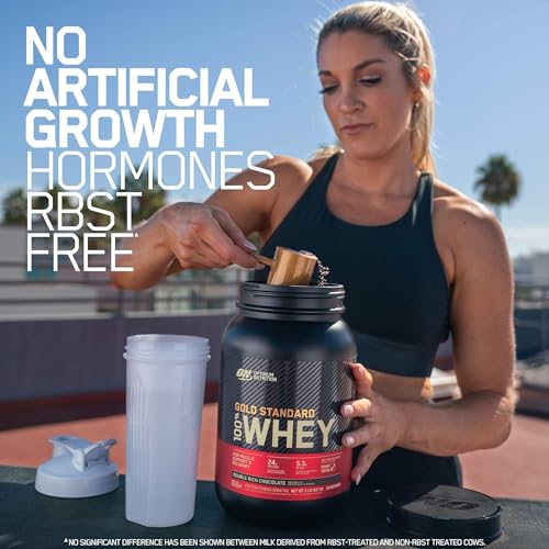Optimum Nutrition Gold Standard 100% Whey Protein Powder, Double Rich Chocolate - Maple Wellness Supplements