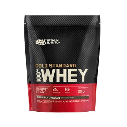 Optimum Nutrition Gold Standard 100% Whey Protein Powder, Double Rich Chocolate - Maple Wellness Supplements