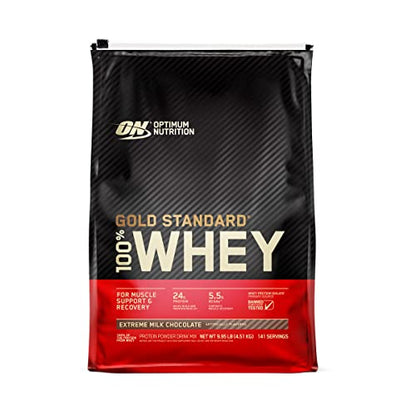 Optimum Nutrition Gold Standard 100% Whey Protein Powder, Extreme Milk Chocolate - Maple Wellness Supplements