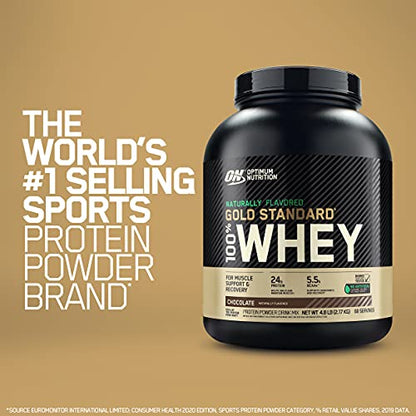 Optimum Nutrition Gold Standard 100% Whey Protein Powder, Naturally Flavored Strawberry - Maple Wellness Supplements