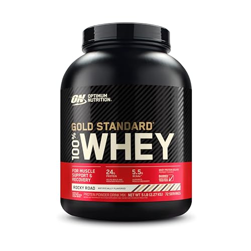 Optimum Nutrition Gold Standard 100% Whey Protein Powder, Rocky Road, 5 Pound - Maple Wellness Supplements