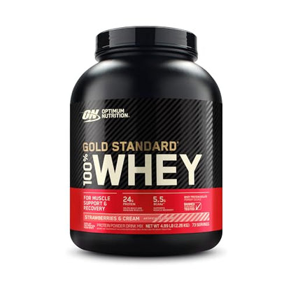 Optimum Nutrition Gold Standard 100% Whey Protein Powder, Strawberries & Cream - Maple Wellness Supplements