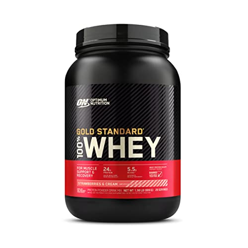 Optimum Nutrition Gold Standard 100% Whey Protein Powder, Strawberries & Cream - Maple Wellness Supplements