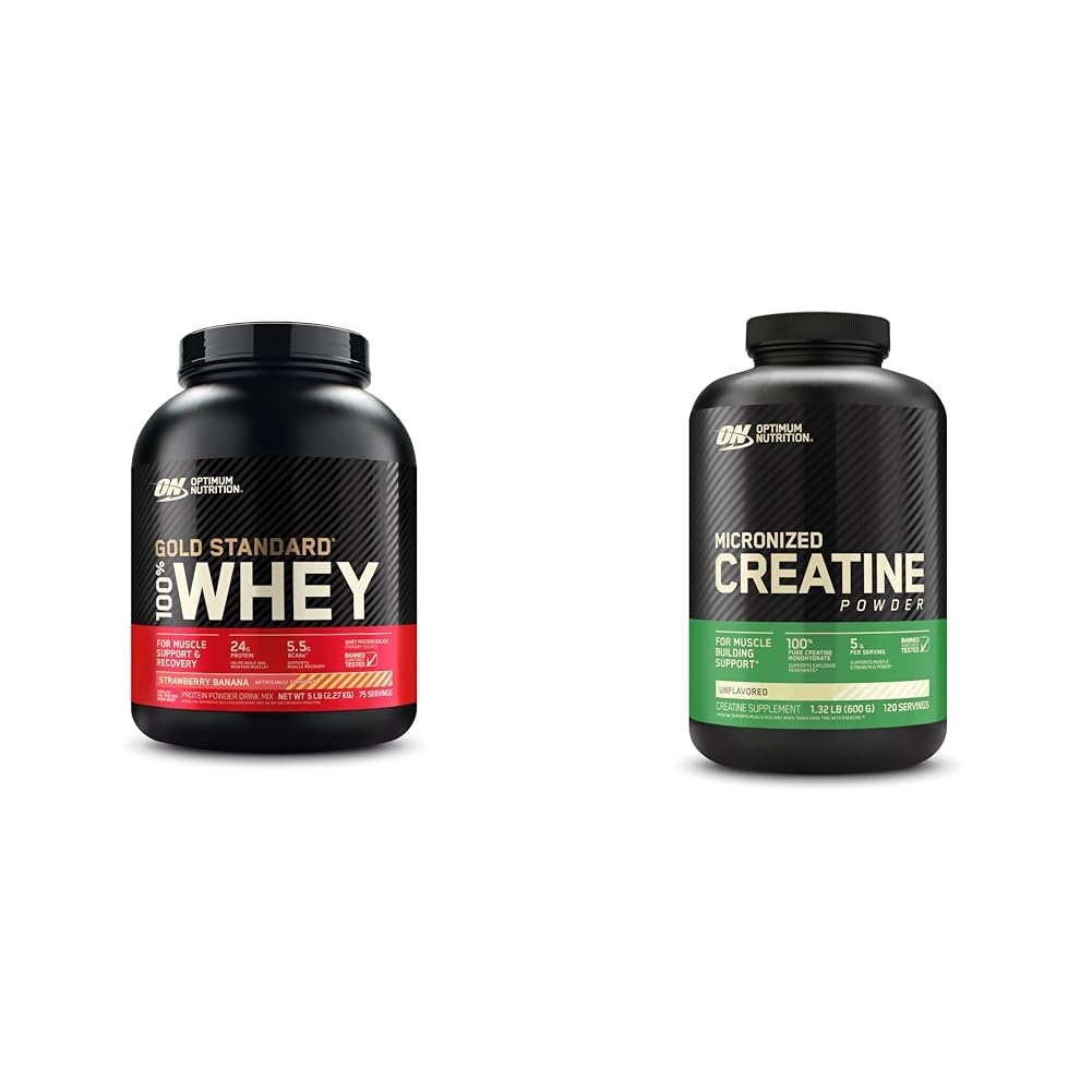 Optimum Nutrition Gold Standard 100% Whey Protein Powder, Strawberry Banana - Maple Wellness Supplements