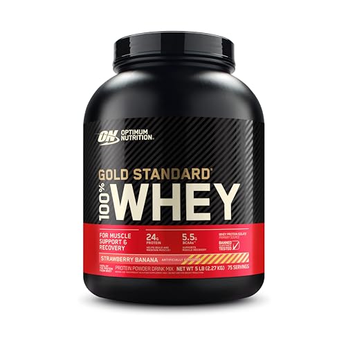 Optimum Nutrition Gold Standard 100% Whey Protein Powder, Strawberry Banana - Maple Wellness Supplements