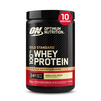 Optimum Nutrition Gold Standard 100% Whey Protein Powder, Vanilla Ice Cream, 0.68 Pound (Pack of 1) - Maple Wellness Supplements