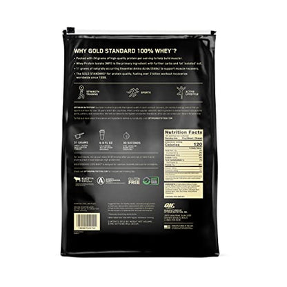 Optimum Nutrition Gold Standard 100% Whey Protein Powder, Vanilla Ice Cream, 10 Pound - Maple Wellness Supplements