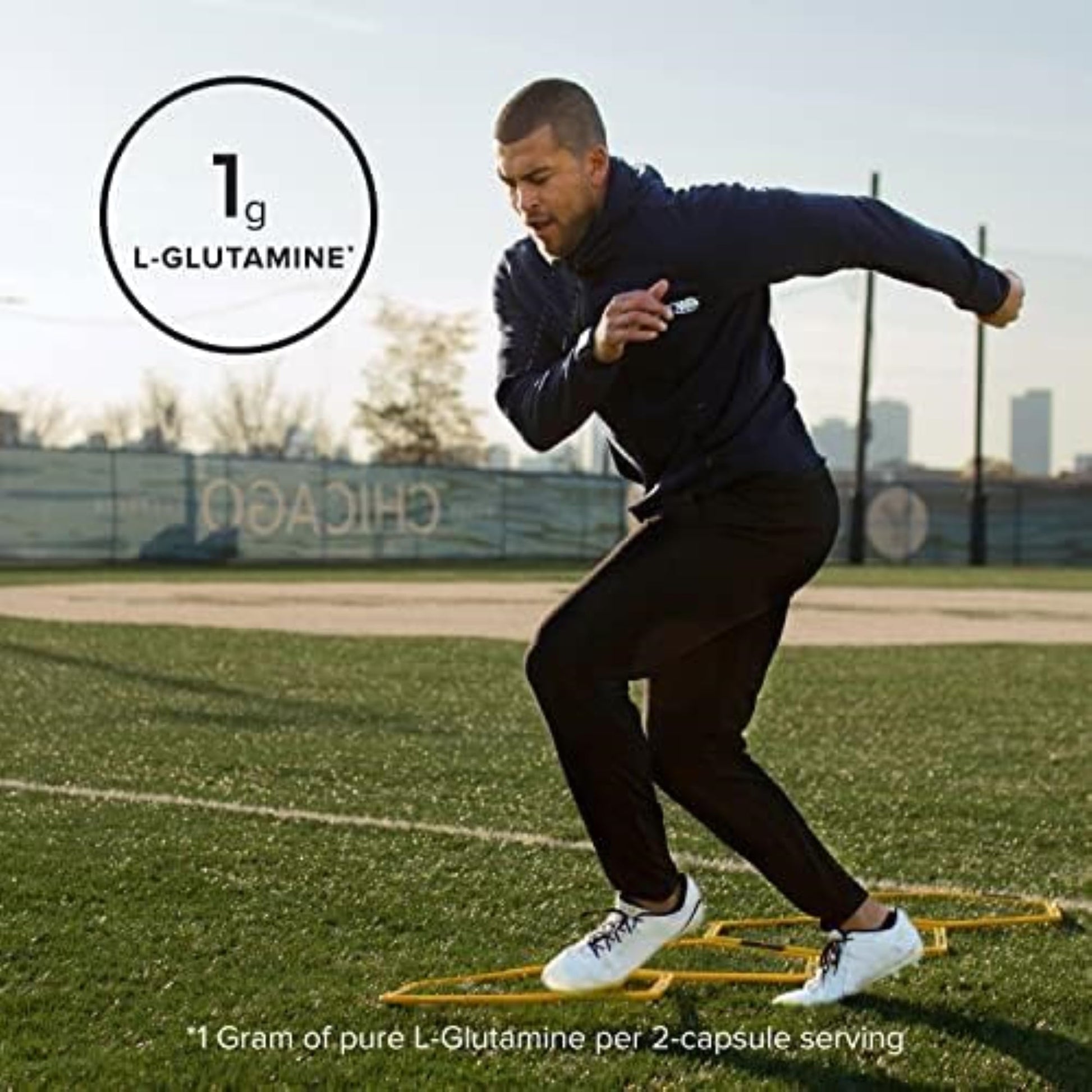 Optimum Nutrition L-Glutamine Muscle Recovery Capsules, 1000mg, 240 Count (Package May Vary) - Maple Wellness Supplements