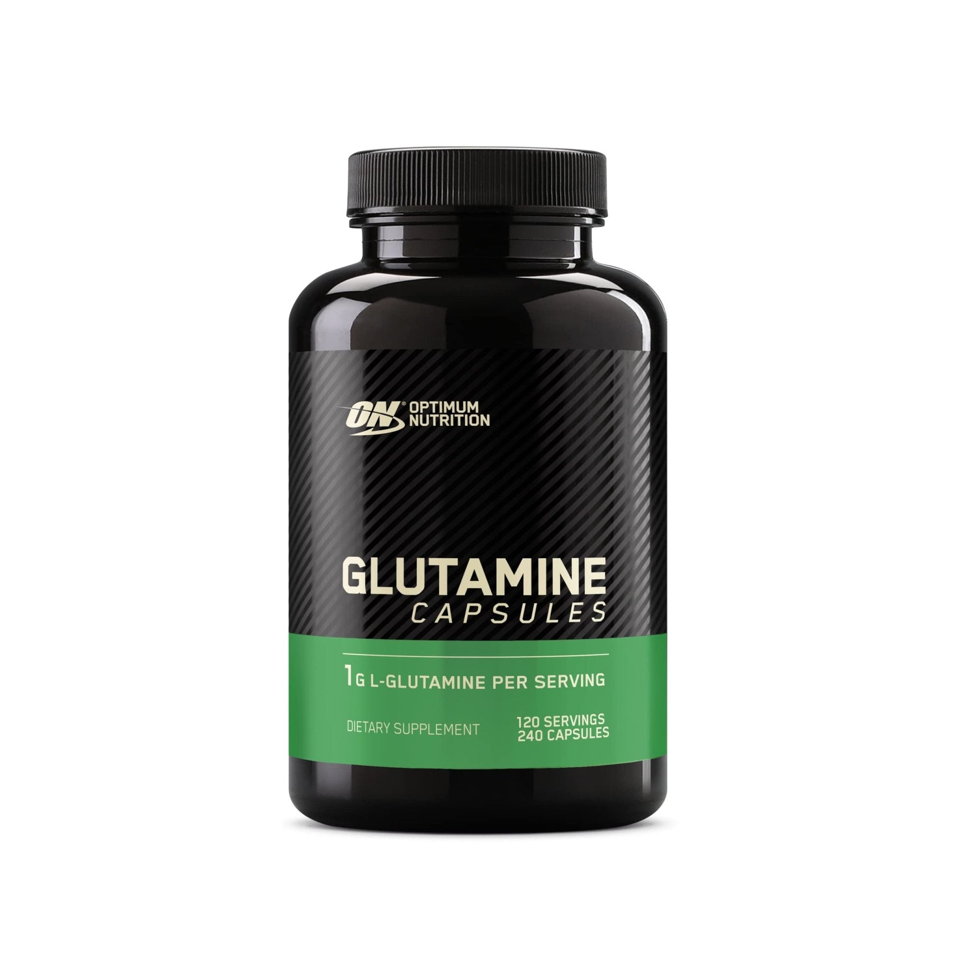 Optimum Nutrition L-Glutamine Muscle Recovery Capsules, 1000mg, 240 Count (Package May Vary) - Maple Wellness Supplements