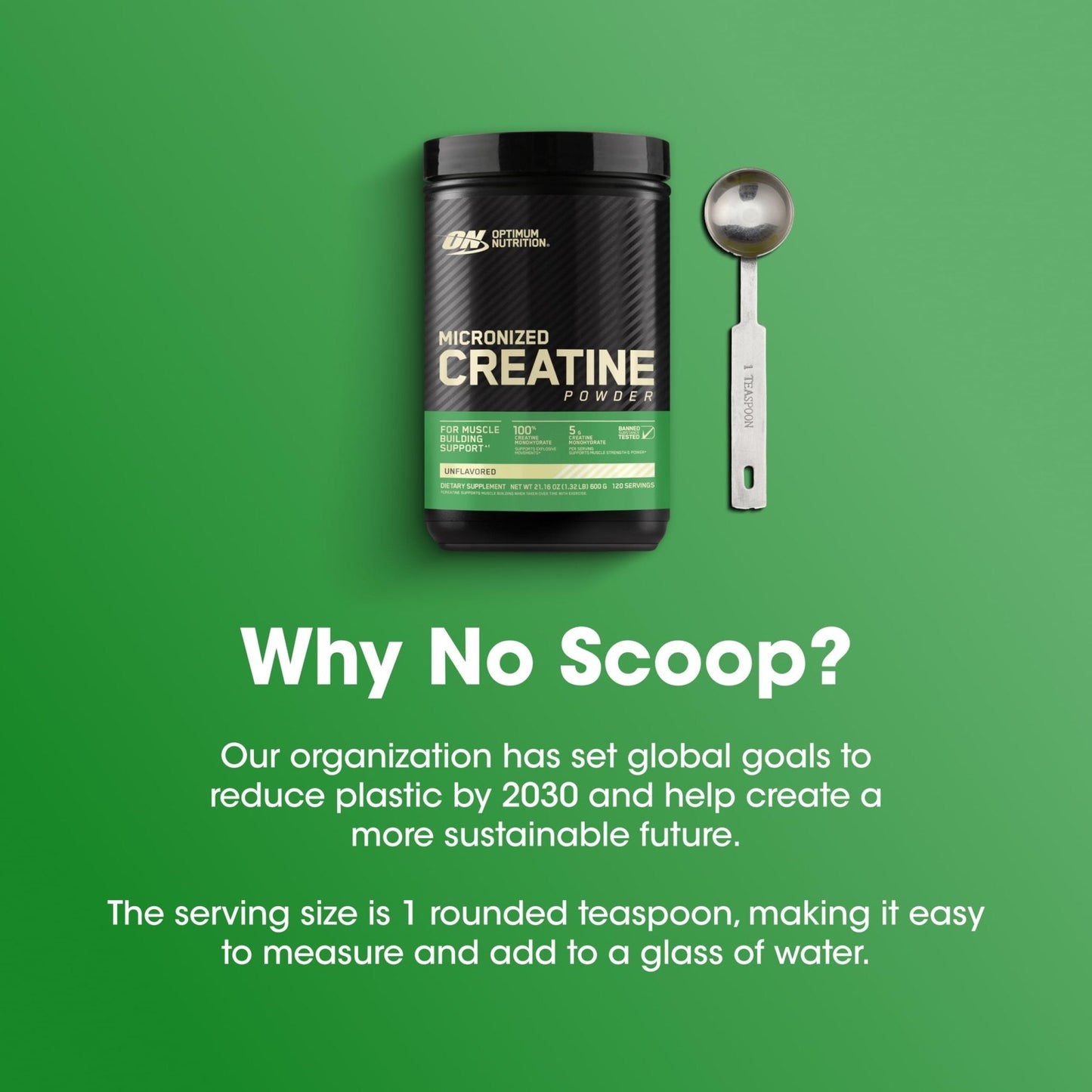 Optimum Nutrition Micronized Creatine Monohydrate Powder, Unflavored, 120 Servings, 600 Grams (Packaging May Vary) - Maple Wellness Supplements