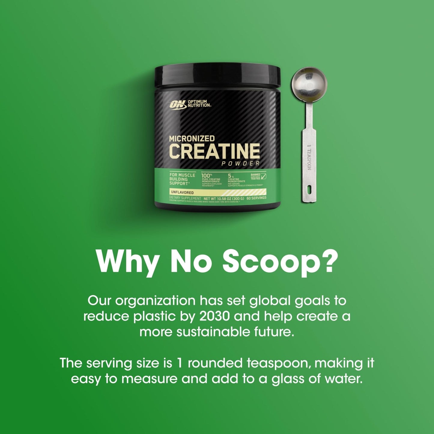 Optimum Nutrition Micronized Creatine Monohydrate Powder, Unflavored, 60 Servings, 300 Grams (Packaging May Vary) - Maple Wellness Supplements