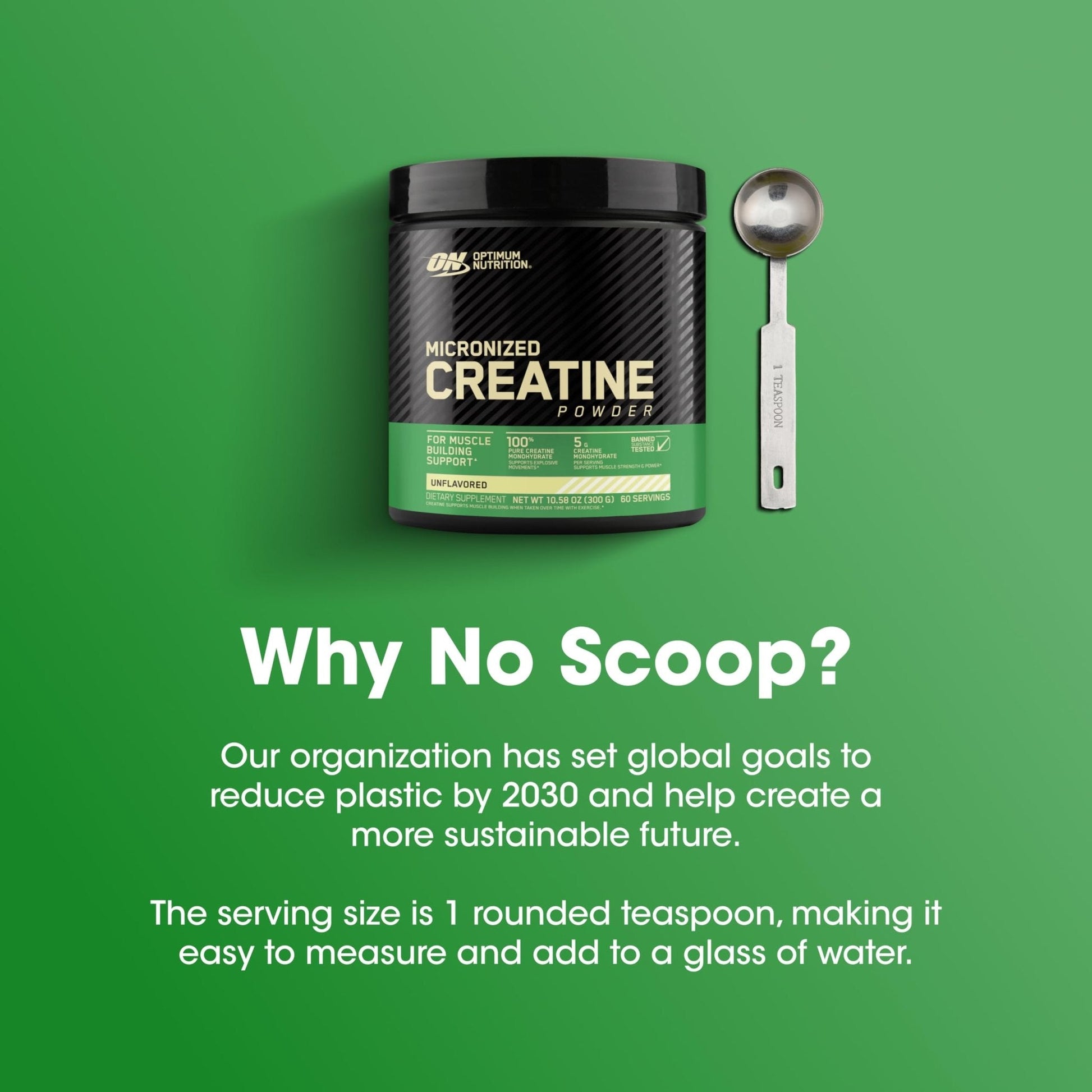Optimum Nutrition Micronized Creatine Monohydrate Powder, Unflavored, 60 Servings, 300 Grams (Packaging May Vary) - Maple Wellness Supplements
