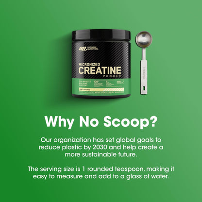 Optimum Nutrition Micronized Creatine Monohydrate Powder, Unflavored, 60 Servings, 300 Grams (Packaging May Vary) - Maple Wellness Supplements
