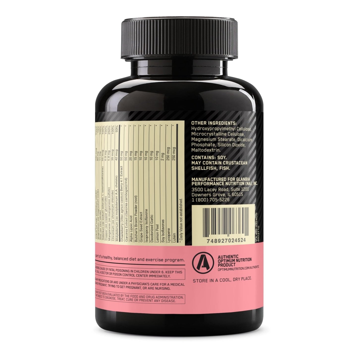 Optimum Nutrition Opti-Women, Vitamin C, Zinc and Vitamin D for Immune Support Womens Daily Multivitamin Supplement with Iron, Capsules, 120 Count - Maple Wellness Supplements
