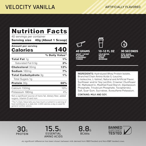 Optimum Nutrition Platinum Hydrowhey Protein Powder, 100% Hydrolyzed Whey Isolate - Maple Wellness Supplements