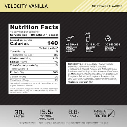 Optimum Nutrition Platinum Hydrowhey Protein Powder, 100% Hydrolyzed Whey Isolate - Maple Wellness Supplements