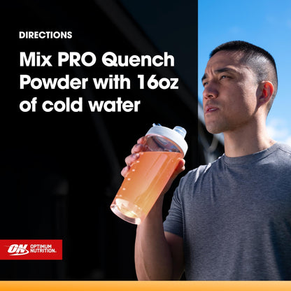 Optimum Nutrition Pro Quench, 10g Clear Protein, 10g Collagen peptides & Electrolyte Powder Drink Mix, Tropical Orange Mango, 20 Servings, - Maple Wellness Supplements