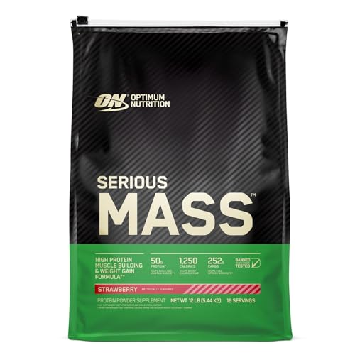 Optimum Nutrition Serious Mass Weight Gainer Protein Powder, Vitamin C, Zinc and Vitamin - Maple Wellness Supplements