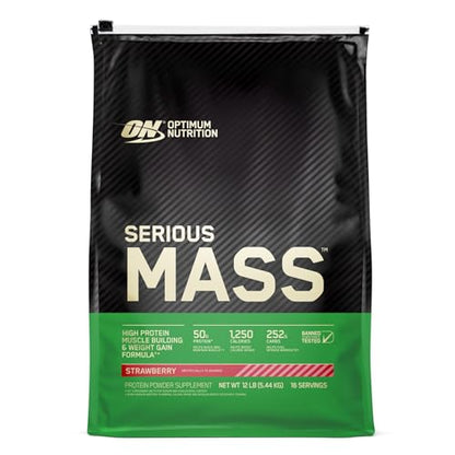 Optimum Nutrition Serious Mass Weight Gainer Protein Powder, Vitamin C, Zinc and Vitamin - Maple Wellness Supplements