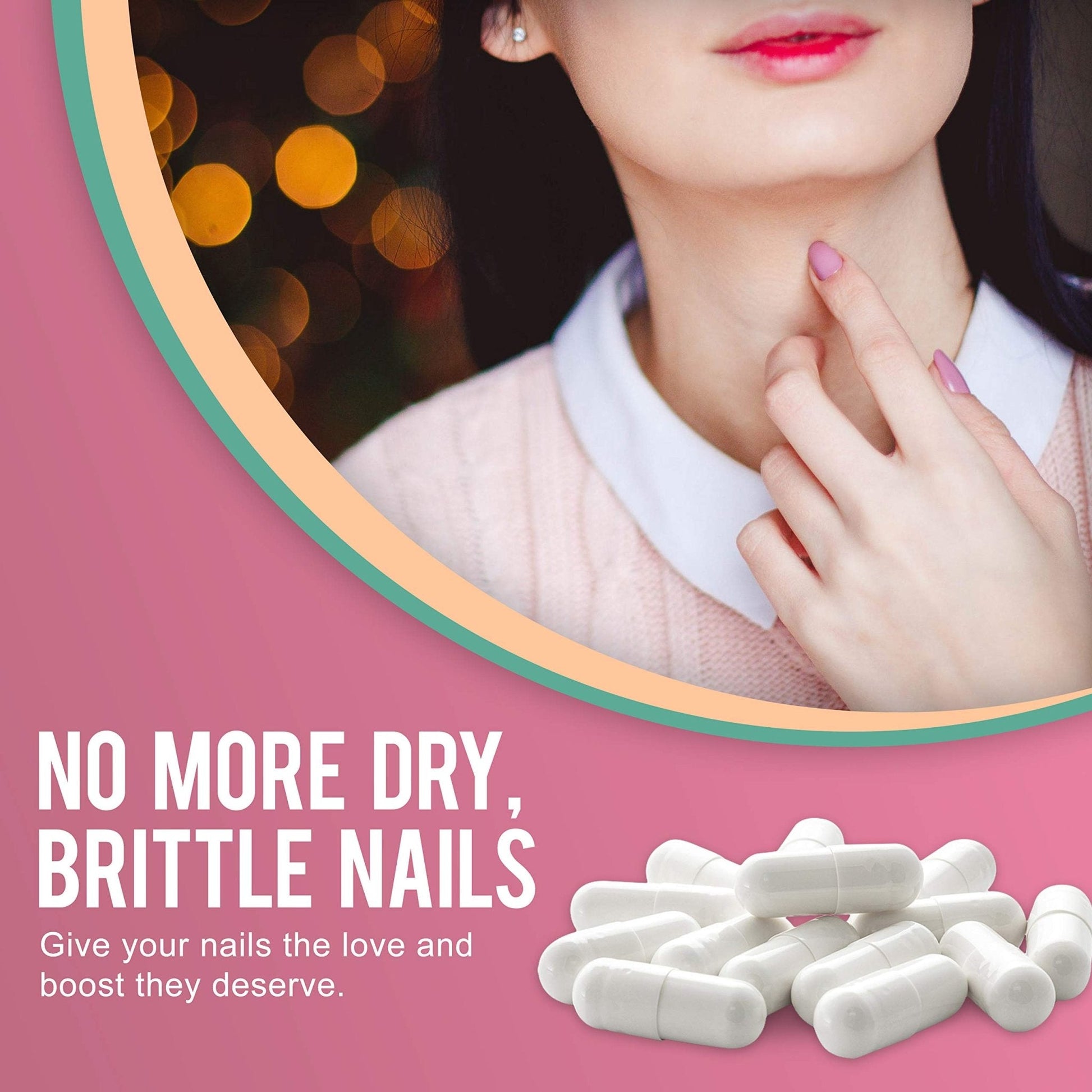 OPTML Hair and Nail Vitamins for Hair Growth and Thickness, Biotin-Infused Hair Pills, Hair Vitamins for Faster Hair Growth and Healthy Nails, for Women and Men, 60 Capsules - Maple Wellness Supplements