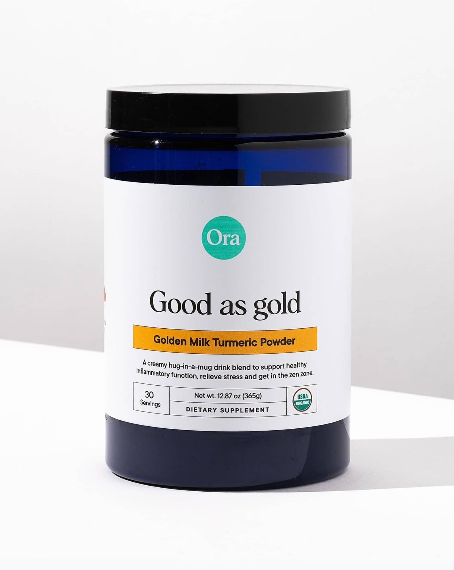 Ora Organic Golden Milk Powder - Ayurvedic Turmeric Powder with Organic Adaptogens - Ashwagandha, Reishi and Ginger | Organic, Gluten-Free, Soy-Free, Vegan, Non-GMO - Maple & Vanilla, 30 Servings - Maple Wellness Supplements