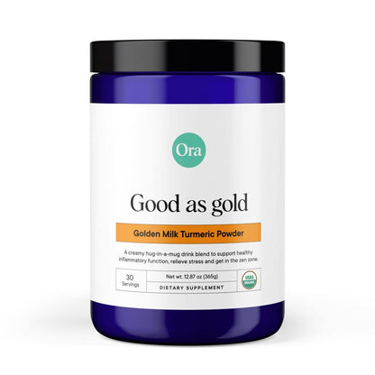 Ora Organic Golden Milk Powder - Ayurvedic Turmeric Powder with Organic Adaptogens - Ashwagandha, Reishi and Ginger | Organic, Gluten-Free, Soy-Free, Vegan, Non-GMO - Maple & Vanilla, 30 Servings - Maple Wellness Supplements