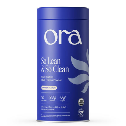 Ora Organic Plant-Based Protein Powder - 23g Protein for Women and Men - Vanilla Flavor 20 Servings, Vegan, Clean Protein - Maple Wellness Supplements