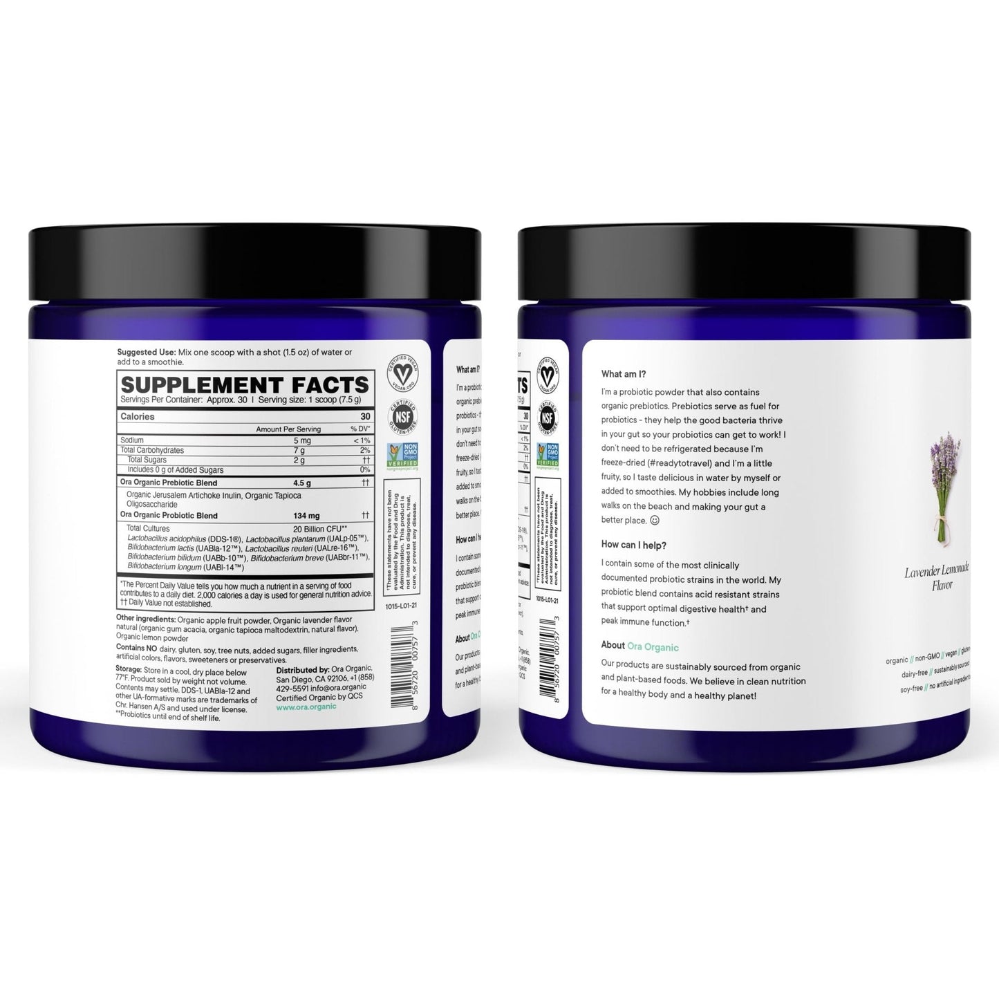 Ora Organic Prebiotic and Probiotic Powder Supplement - 20 Billion Probiotics, 7 Strains for Best Prebiotic Powder, Non-GMO, Probiotics for Women, Men & Kids - Maple Wellness Supplements