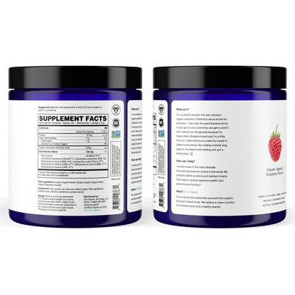 Ora Organic Prebiotic and Probiotic Powder Supplement - 20 Billion Probiotics, 7 Strains for Best Prebiotic Powder, Non-GMO, Probiotics for Women, Men & Kids - Apple Raspberry Flavor, 30 Servings… - Maple Wellness Supplements
