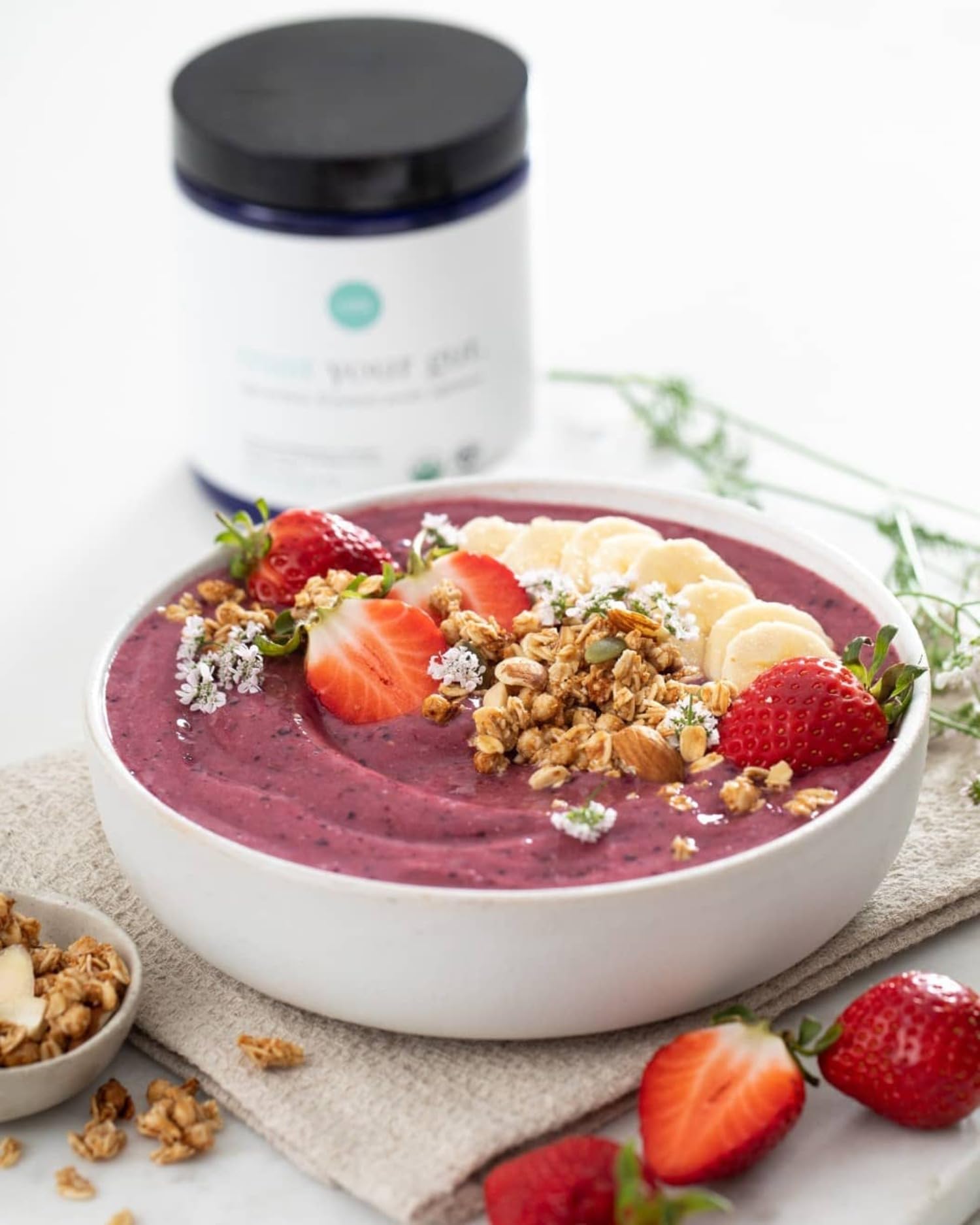 Ora Organic Prebiotic and Probiotic Powder Supplement - 20 Billion Probiotics, 7 Strains for Best Prebiotic Powder, Non-GMO, Probiotics for Women, Men & Kids - Apple Raspberry Flavor, 30 Servings… - Maple Wellness Supplements