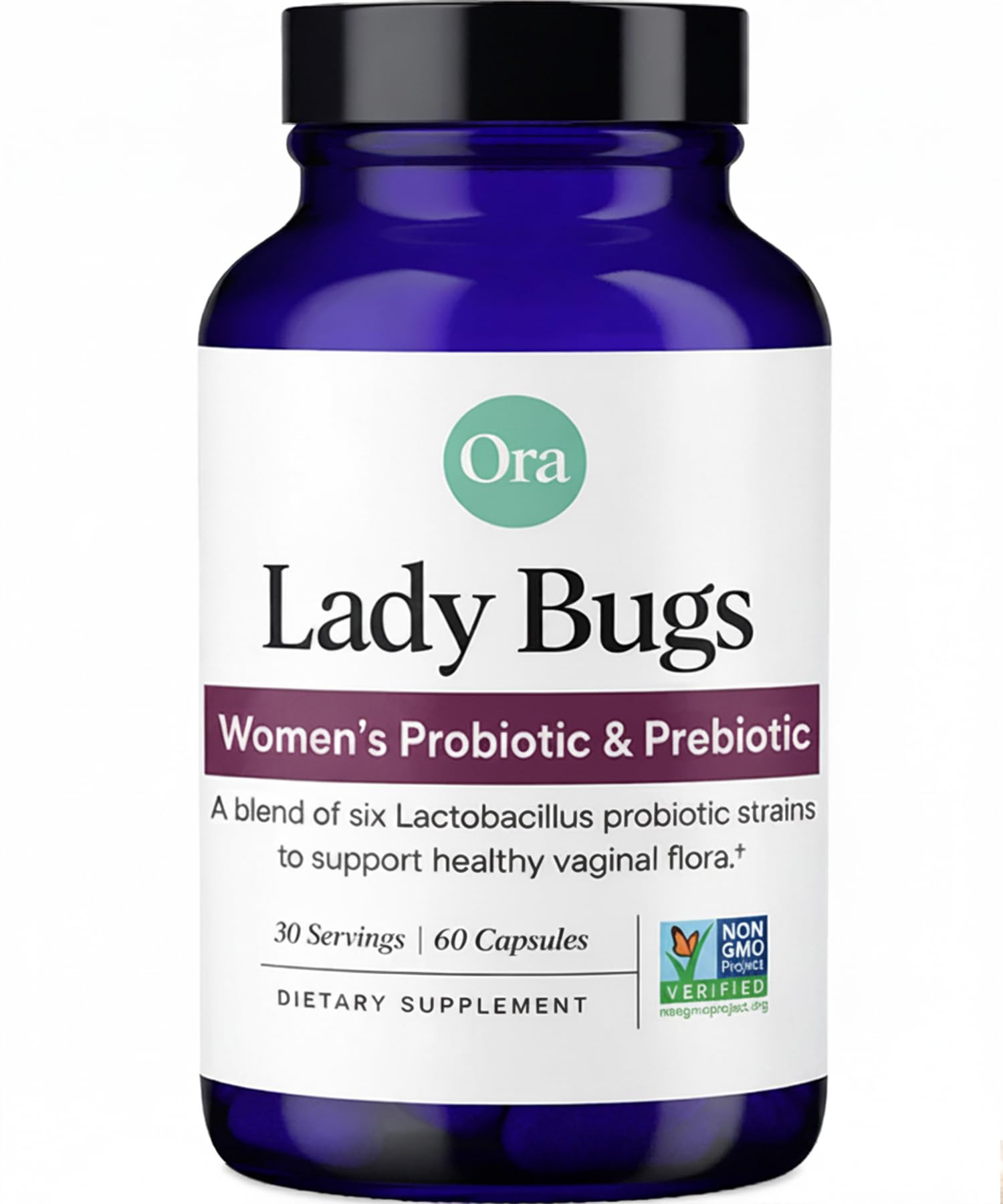 Ora Organic Probiotic for Women with L. crispatus, 6 Clinically Studied Lactobacillus Strains for Vaginal, pH & Urinary Tract Health, - Maple Wellness Supplements