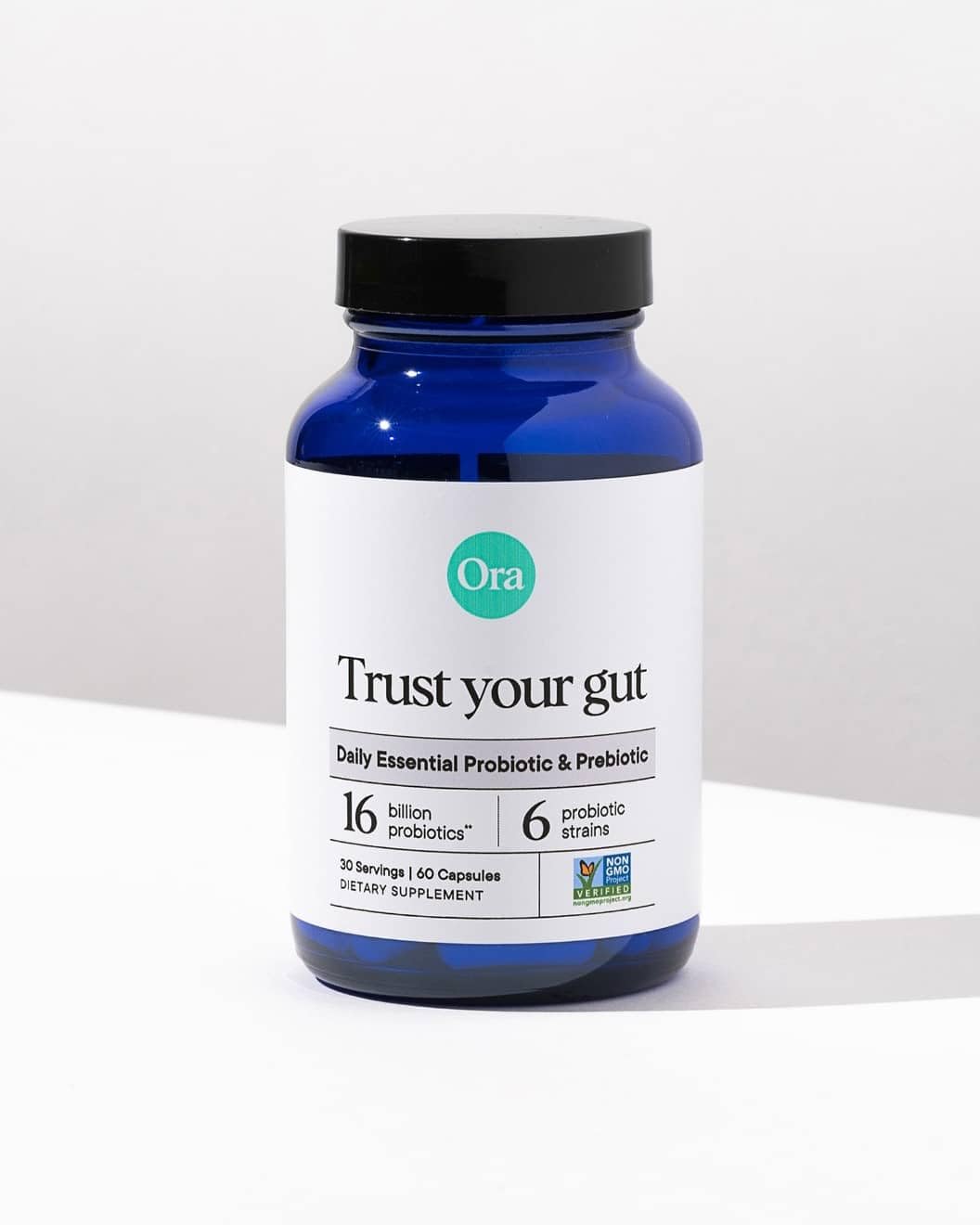 Ora Organic Probiotics with Prebiotics for Digestive Health 16 Billion CFU - Trust Your Gut - Strains - Acidophilus Lactobacillus Breve Bifidum Lactis - Maple Wellness Supplements