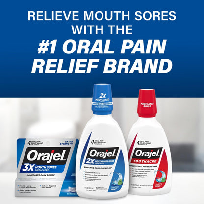 Orajel 3X for Mouth Sores: Maximum Strength Gel Tube 0.42oz- from 1 Oral Pain Relief Brand - Maple Wellness Supplements