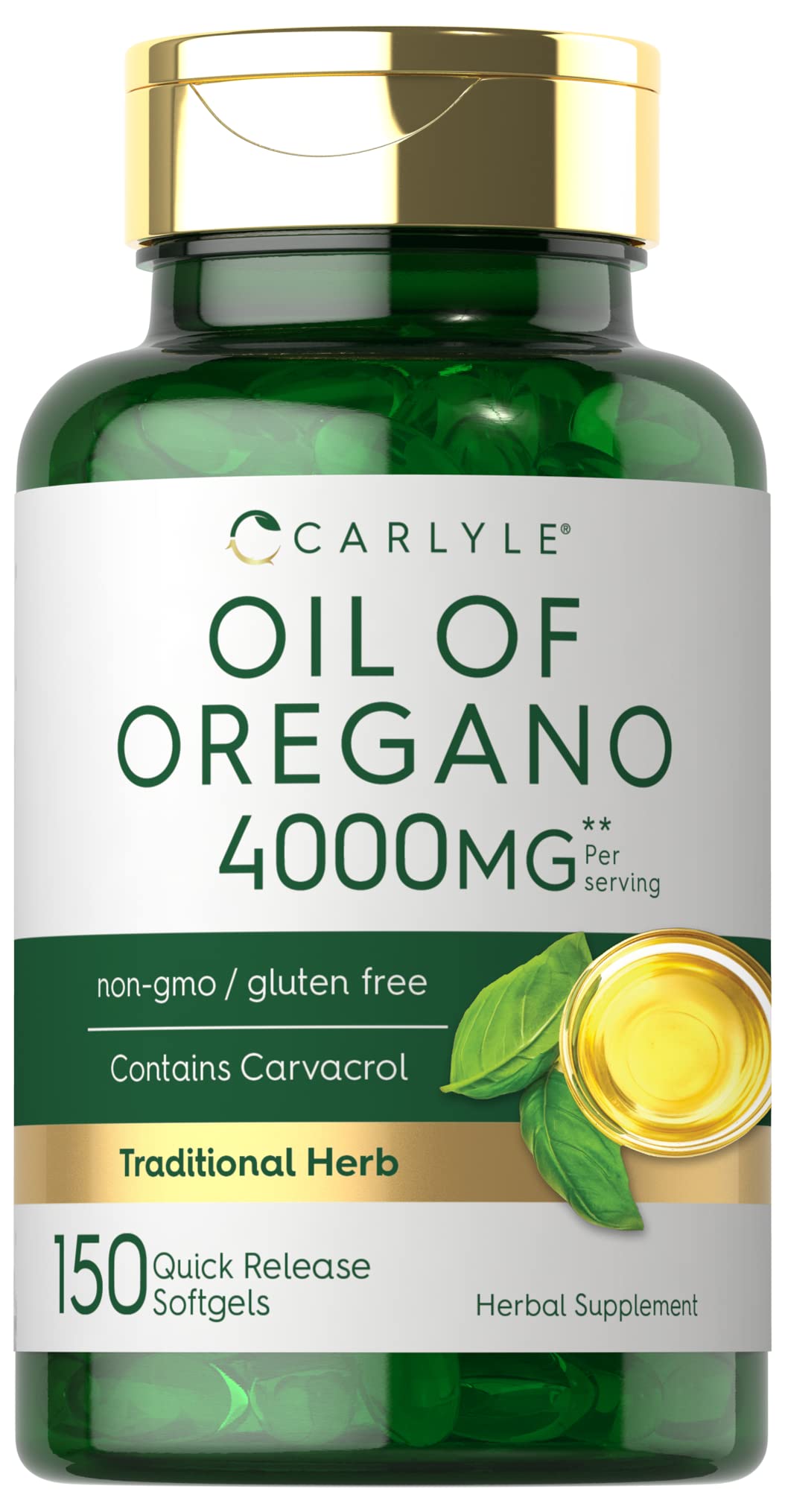 Oregano Oil Extract | Max Potency | 150 Softgel Capsules | Non-GMO and Gluten - Maple Wellness Supplements