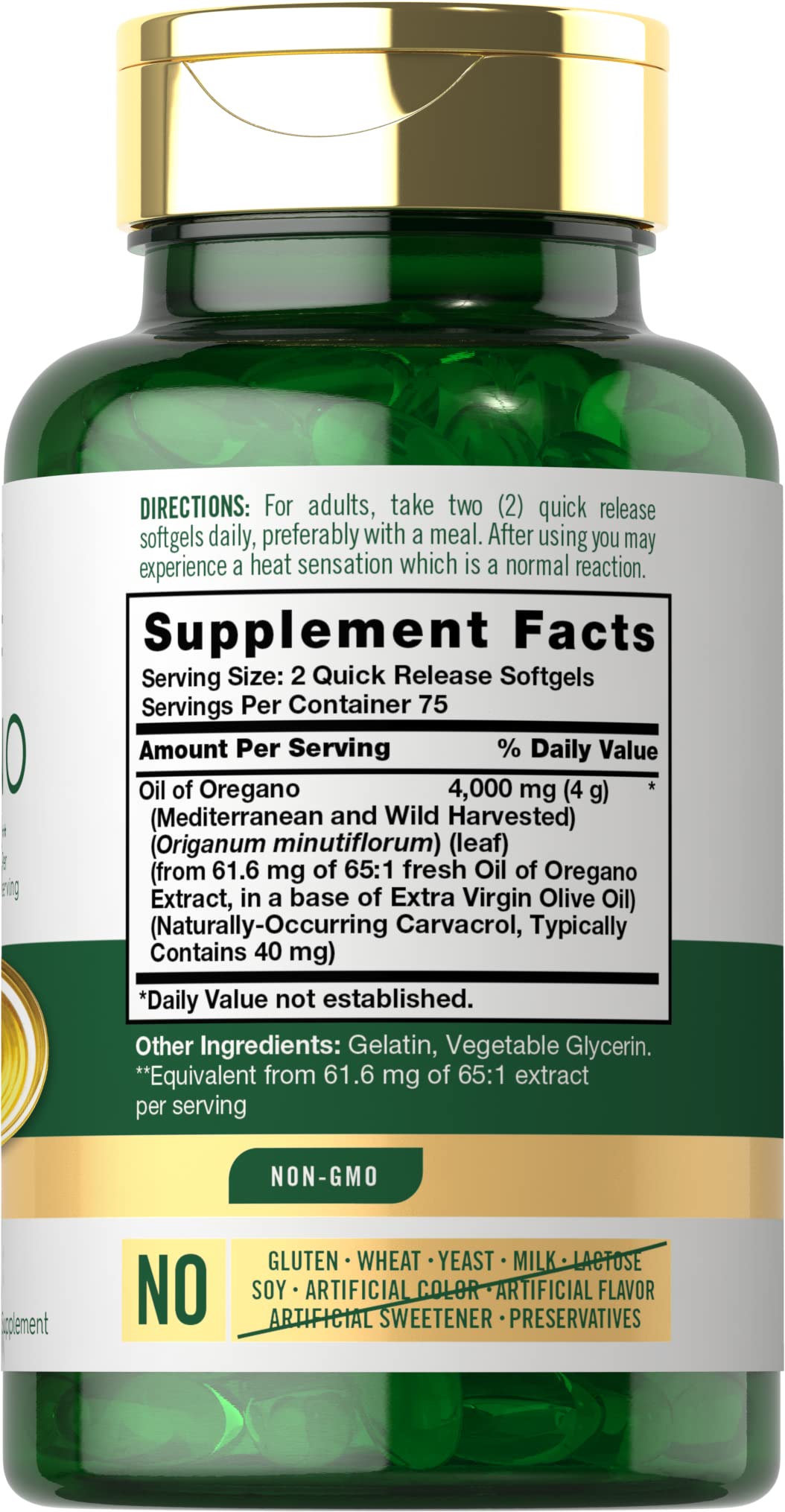Oregano Oil Extract | Max Potency | 150 Softgel Capsules | Non-GMO and Gluten - Maple Wellness Supplements