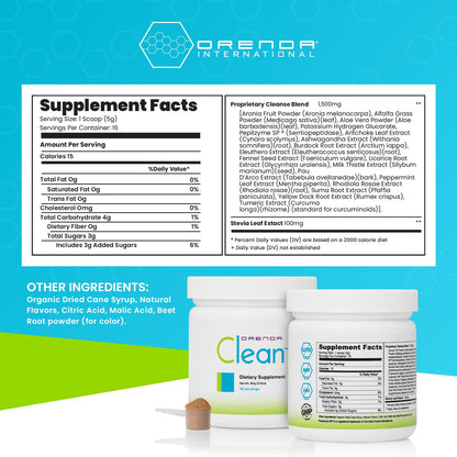 Orenda Clean - Peptizyme-SP EN, Aronia Berry, Aloe Vera and More for Digestive Support - Nutrient-Rich Supplement for Wellness - 80g, 16 Servings - Maple Wellness Supplements