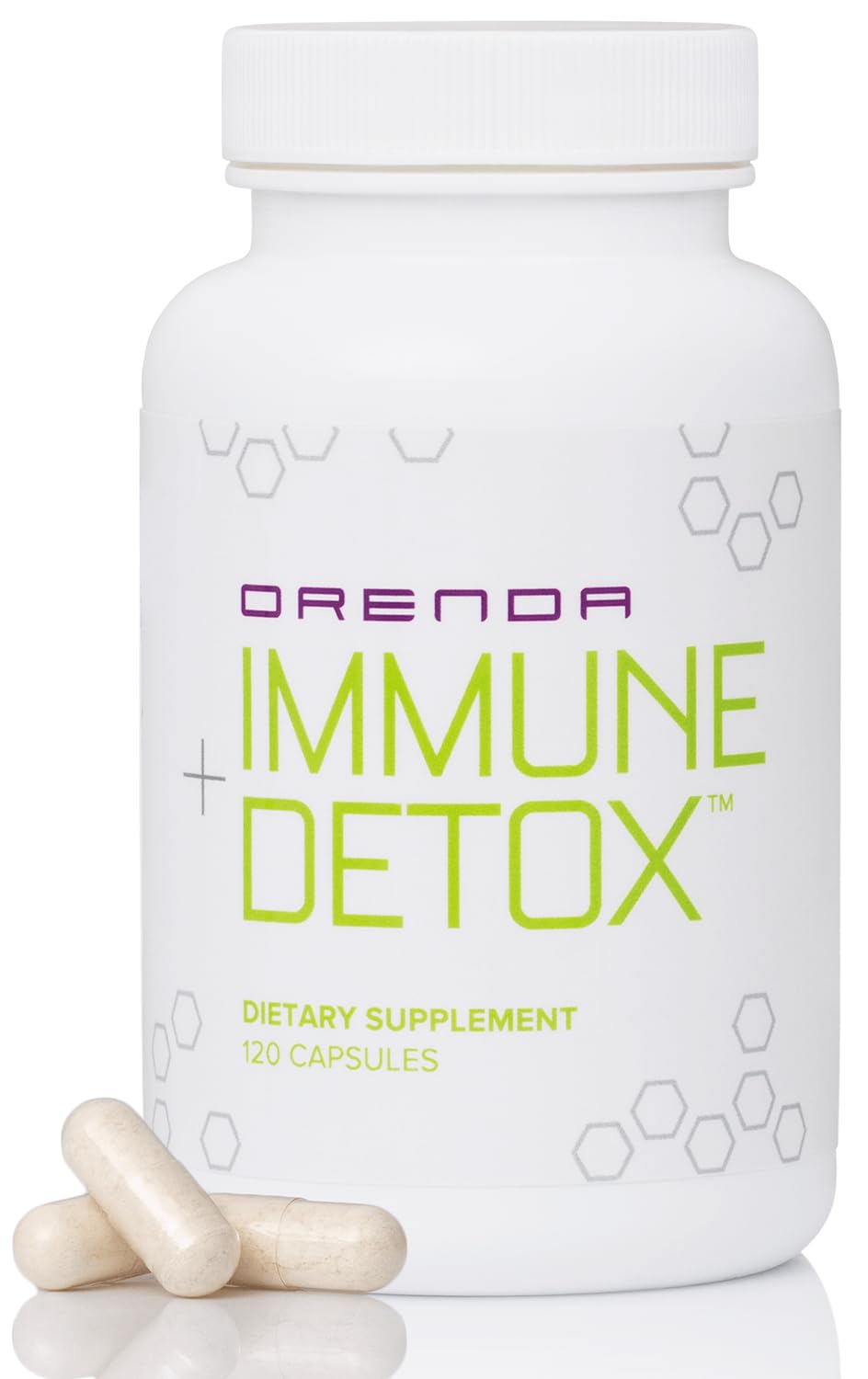 Orenda Immune + Detox - Specialized Formula with Calcium d-Glucarate, Beta 1,3 Glucans & IMMUSE® for Wellness and Balance - 120 Capsules - Maple Wellness Supplements