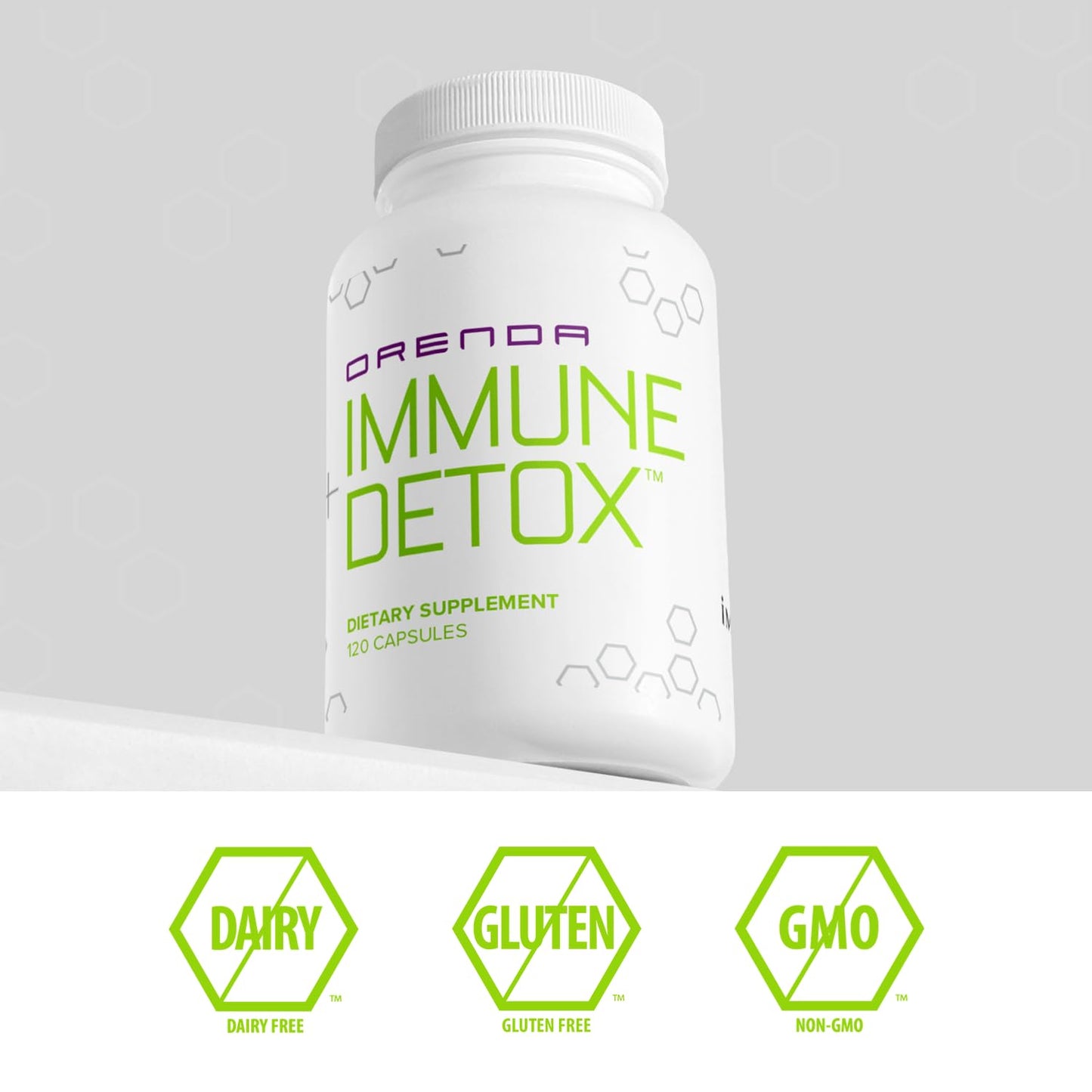 Orenda Immune + Detox - Specialized Formula with Calcium d-Glucarate, Beta 1,3 Glucans & IMMUSE® for Wellness and Balance - 120 Capsules - Maple Wellness Supplements