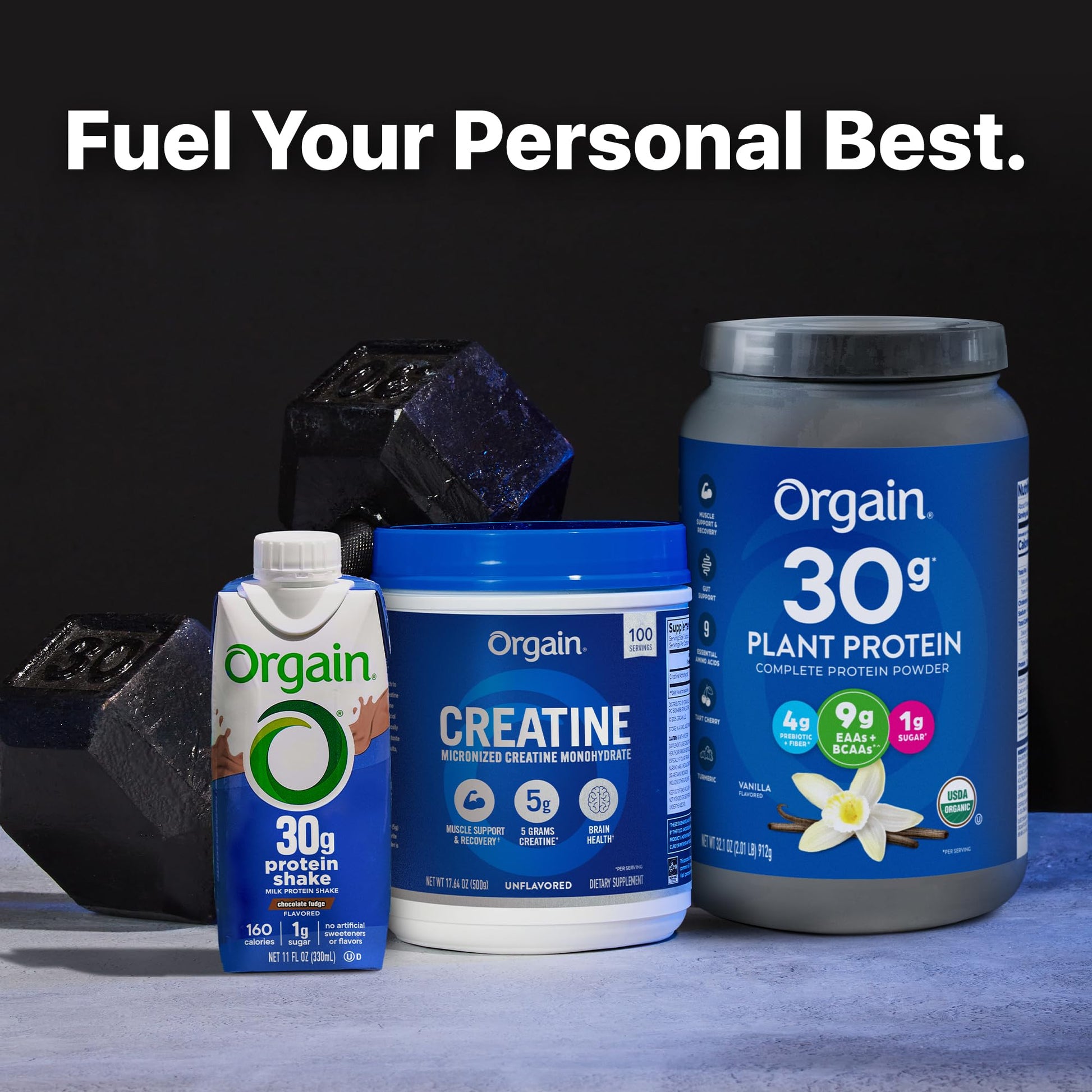Orgain Creatine Monohydrate Micronized Powder, 100 Servings, Unflavored, Supports Muscle Growth, Post Workout Recovery and Brain Health, No Artificial Additives, for Men & Women, Vegan - Maple Wellness Supplements