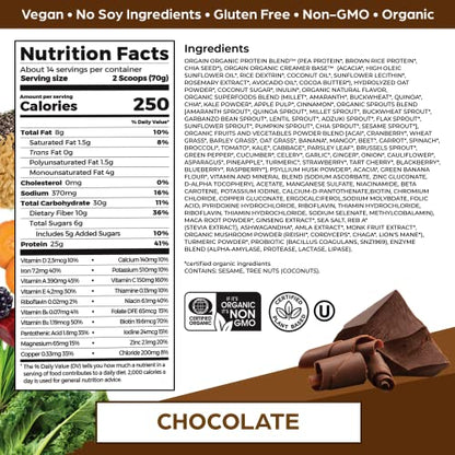 Orgain Organic Perfect Meal Replacement Protein Powder, Chocolate - 25g Plant Based - Maple Wellness Supplements