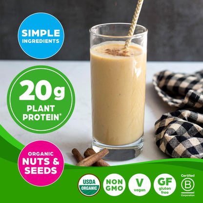 Orgain Organic Simple Vegan Protein Powder, Vanilla - 20g Plant Based Protein, Made with less Ingredients, No Artificial Sweeteners, Gluten Free, No Dairy or Lactose, 1.25 lb (Packaging May Vary) - Maple Wellness Supplements