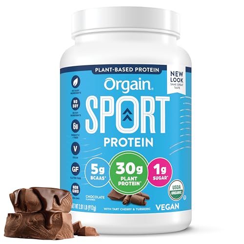 Orgain Organic Sport Vegan Protein Powder, Chocolate - 30g Plant Based Protein - Maple Wellness Supplements