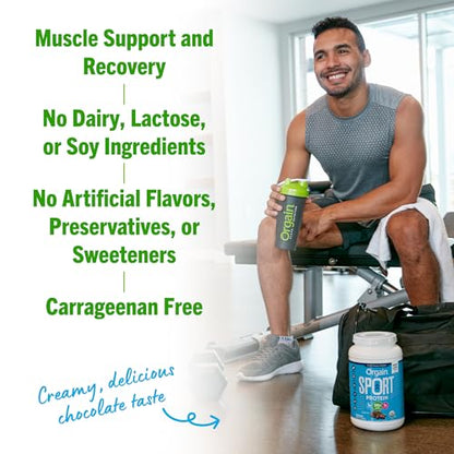 Orgain Organic Sport Vegan Protein Powder, Chocolate - 30g Plant Based Protein - Maple Wellness Supplements