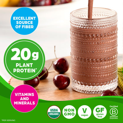 Orgain Organic Vegan Meal Replacement Protein Powder, Creamy Chocolate Fudge - 20g Plant Based Protein, Gluten Free, Dairy Free, Lactose Free, Soy Free, No Sugar Added, - Maple Wellness Supplements